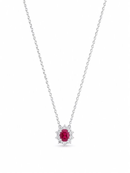 Halskette Salvini Dame in Gold Rubini+Diamanti 0.38 Ct 20096786 - 20096786